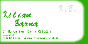 kilian barna business card